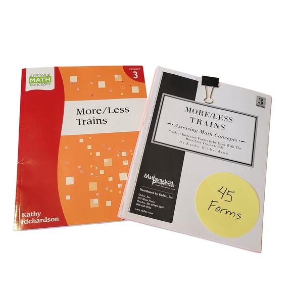 More Less Trains Book 3 Kathy Richardson 45 Student Forms Assessing Math Concept - Picture 9 of 10